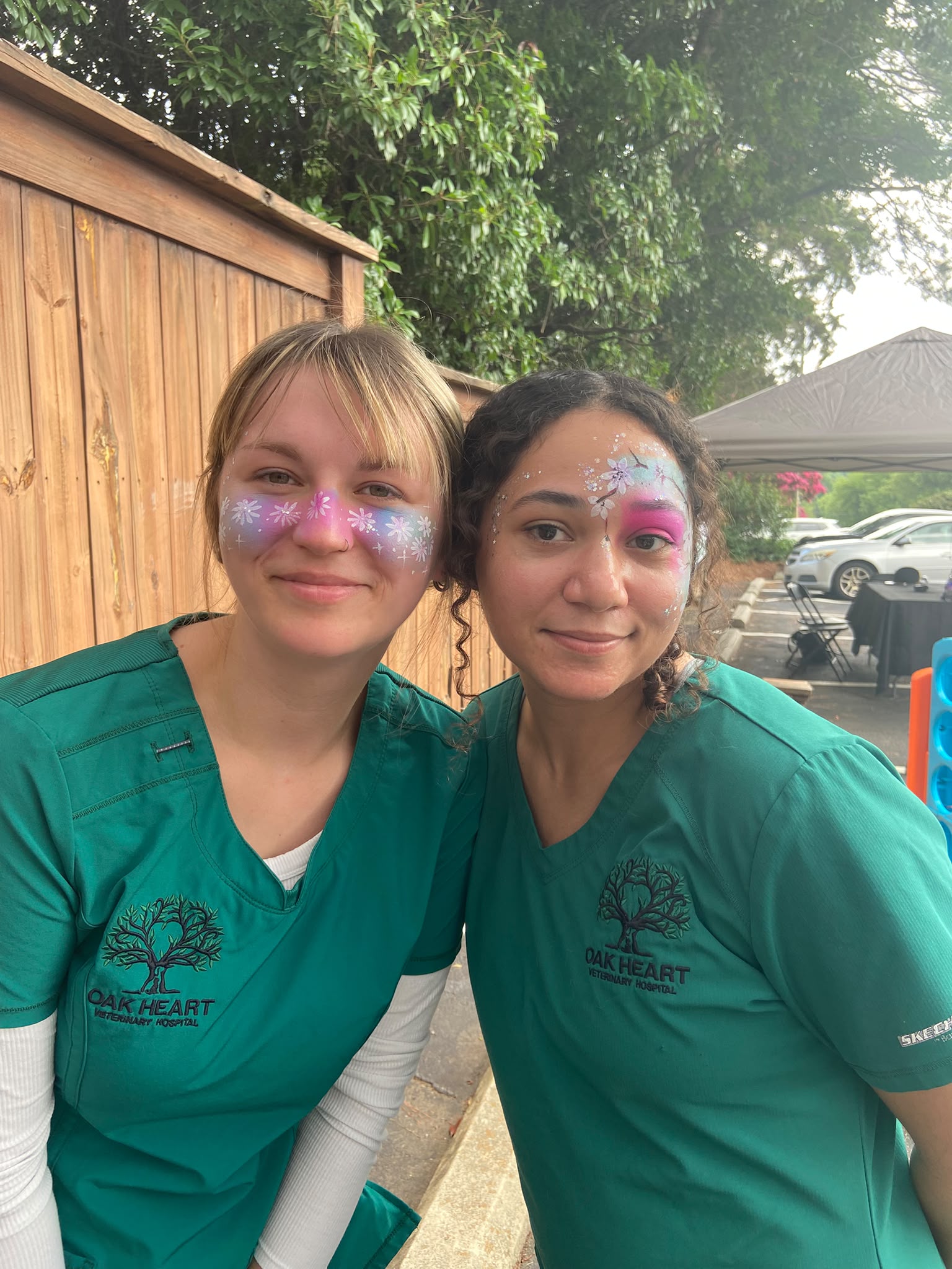 Festival floral face paint Raleigh NC